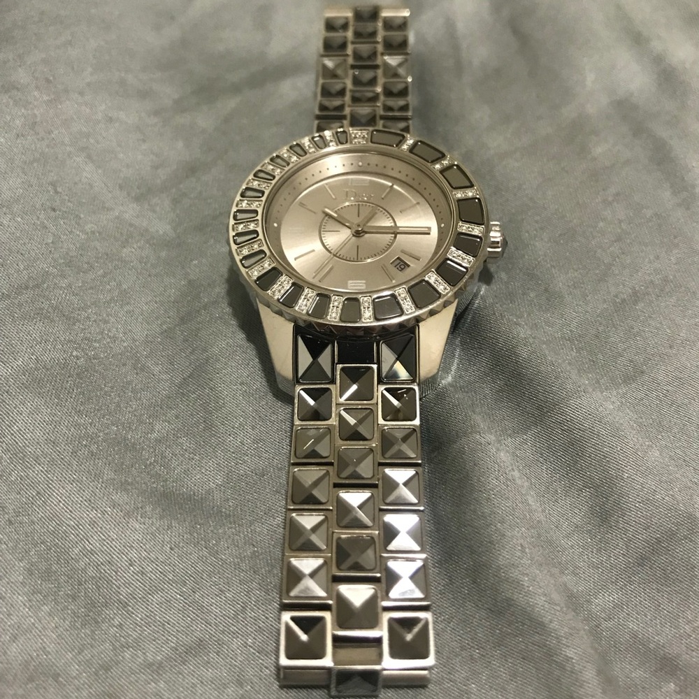 Dior Gray Sapphire Crystal Diamond Christal Watch